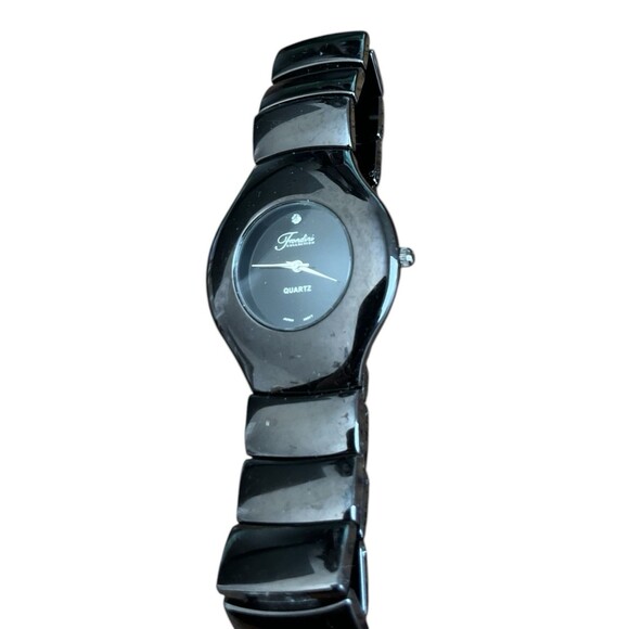 Fondini Collection Men's Watch Black Hematite Japanese Movement New Battery